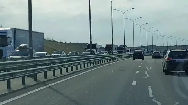 пробка у Крымского моста