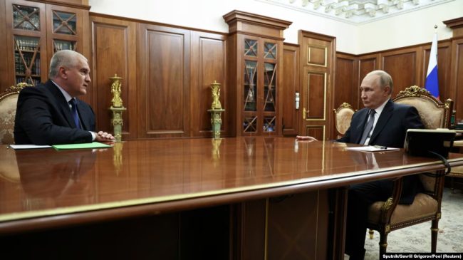 Аксенов на встрече с Путиным